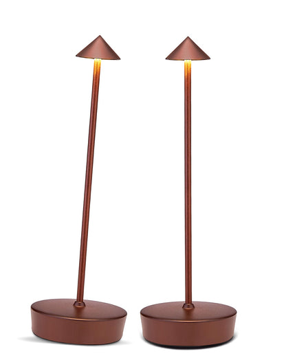 Cordless Led Table Desk Lamp 2 Pack, 7000mAh Battery Outdoor Table Light Waterproof for Restaurant Patio Camping Home Decor, USB-A Output, Brightness Memory, Dimmable