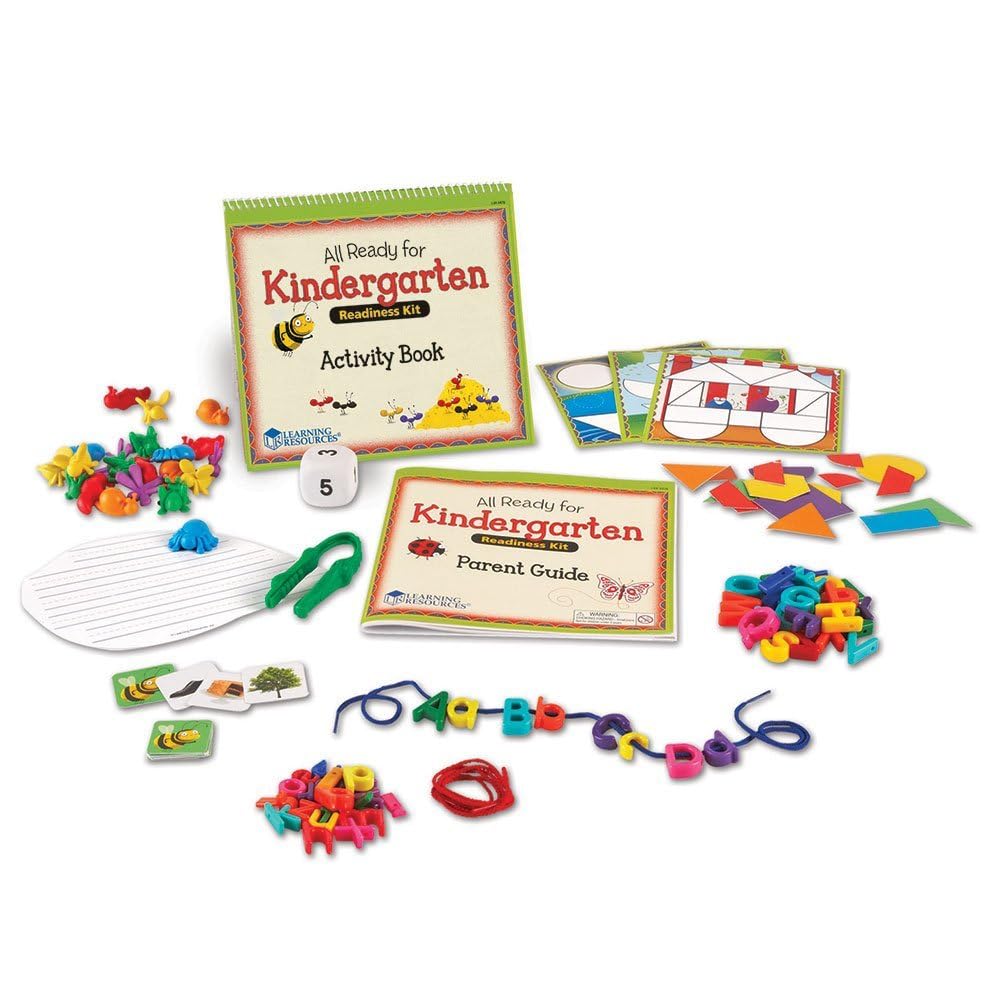 Learning Resources All Ready for Kindergarten Readiness Kit for Kids Ages 4+ Learning Activities for Kids, Kindergartner Prep Materials, Homeschool Supplies