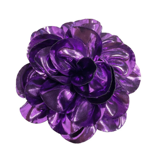 Satin Fabric Rose Flower Extra Large Big Brooches Lapel Pins Silk Camellia Oversized Pin for Women Wedding Party Dance Banquet Dresses Suit Clothes Accessories Jewelry Gifts 7.5in