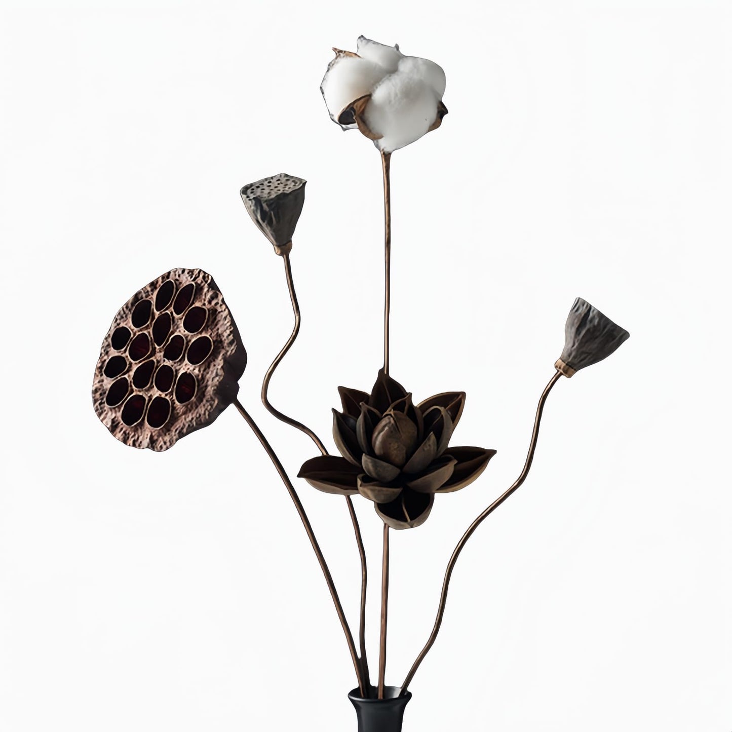 YAOBAOX 5004 Handmade Natural Dried Flowers Decor, for Modem Home Table Vase Decor, Farmhouse Party Floral for DIY Arrangement Props Gift Décor Ikebana (Flower Head and stem are Separate)