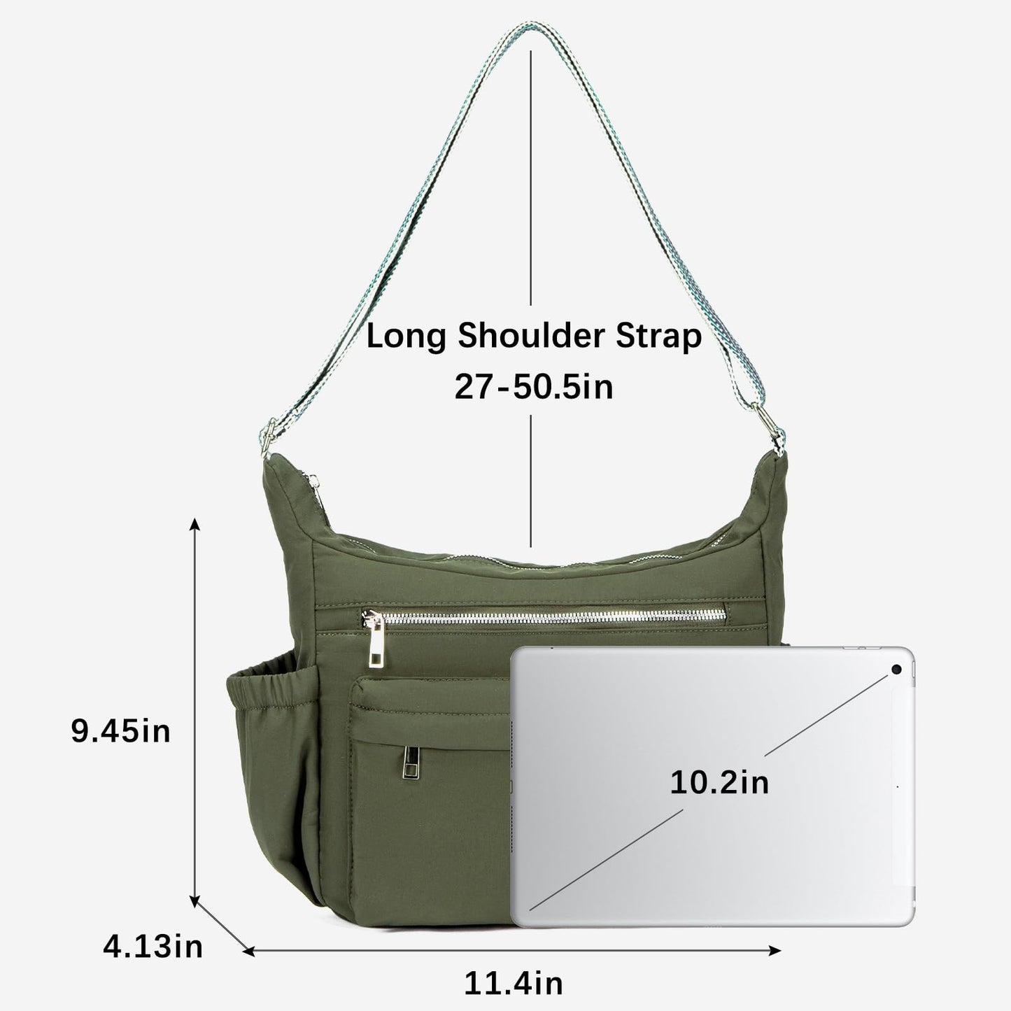 CLUCI Travel Purses for Women, Waterproof Nylon Crossbody Bags for Woman Trendy, Anti Theft Shoulder Handbags for Ladies