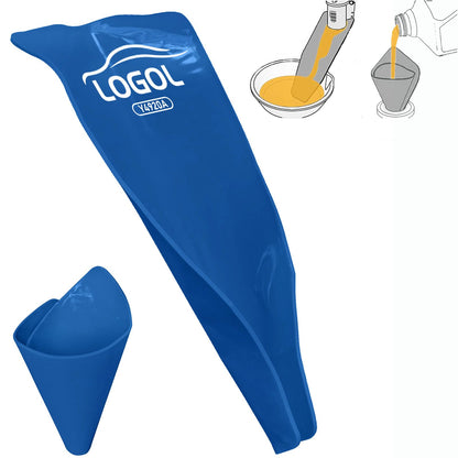 Flexible Oil Funnel Reusable General Oil Change Draining Tool. Form a Funnel for Oil Draining and Spill-Free Oil Filling.Flex Funnel Can be Molded Into Different Shape.