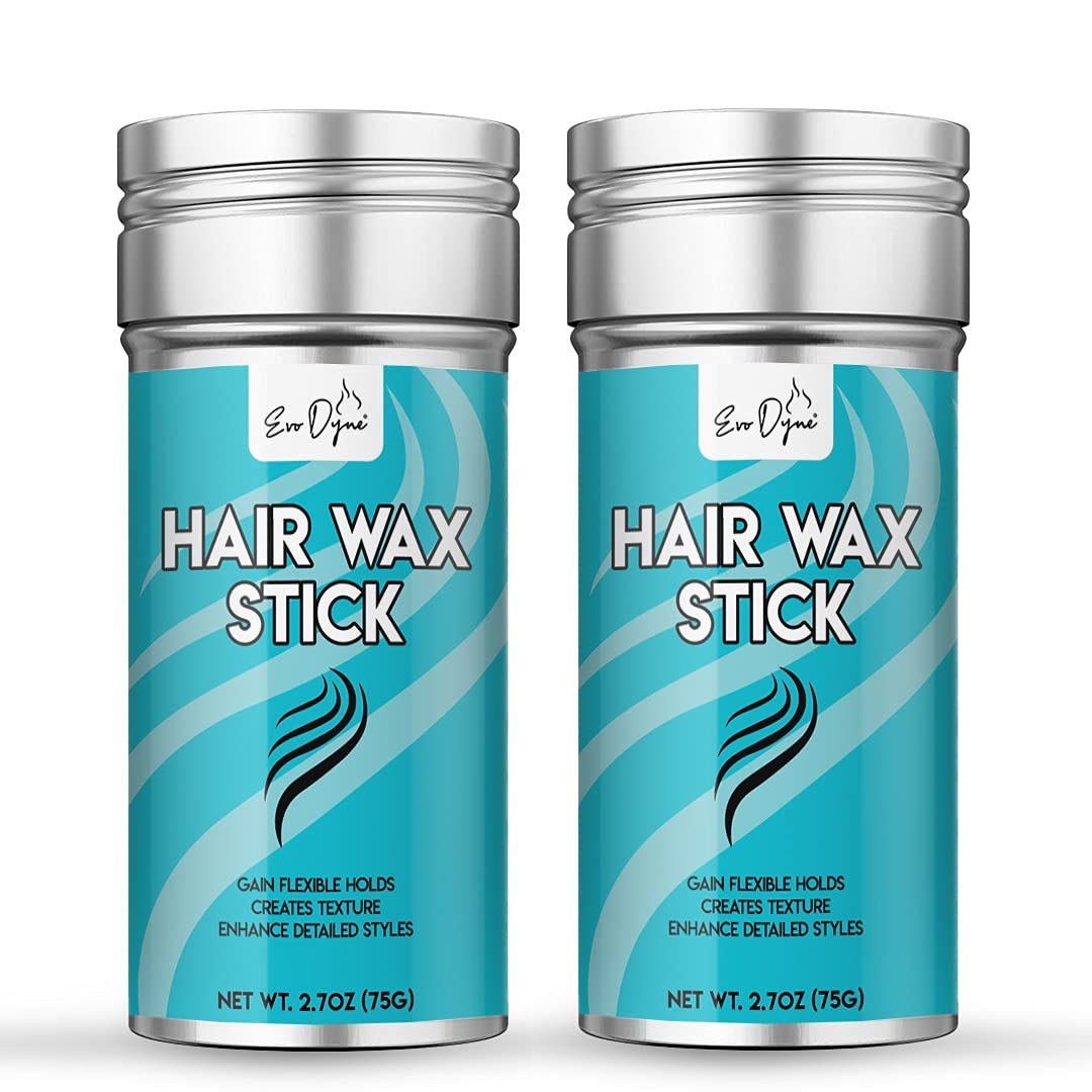 Evo Dyne Hair Wax Stick (2.7 oz) - Wax Stick for Hair Wigs, Create Texture & Gain Flexible Holds with Uni-Sex Formula - Enhanced Detailed Styles Hair Wax