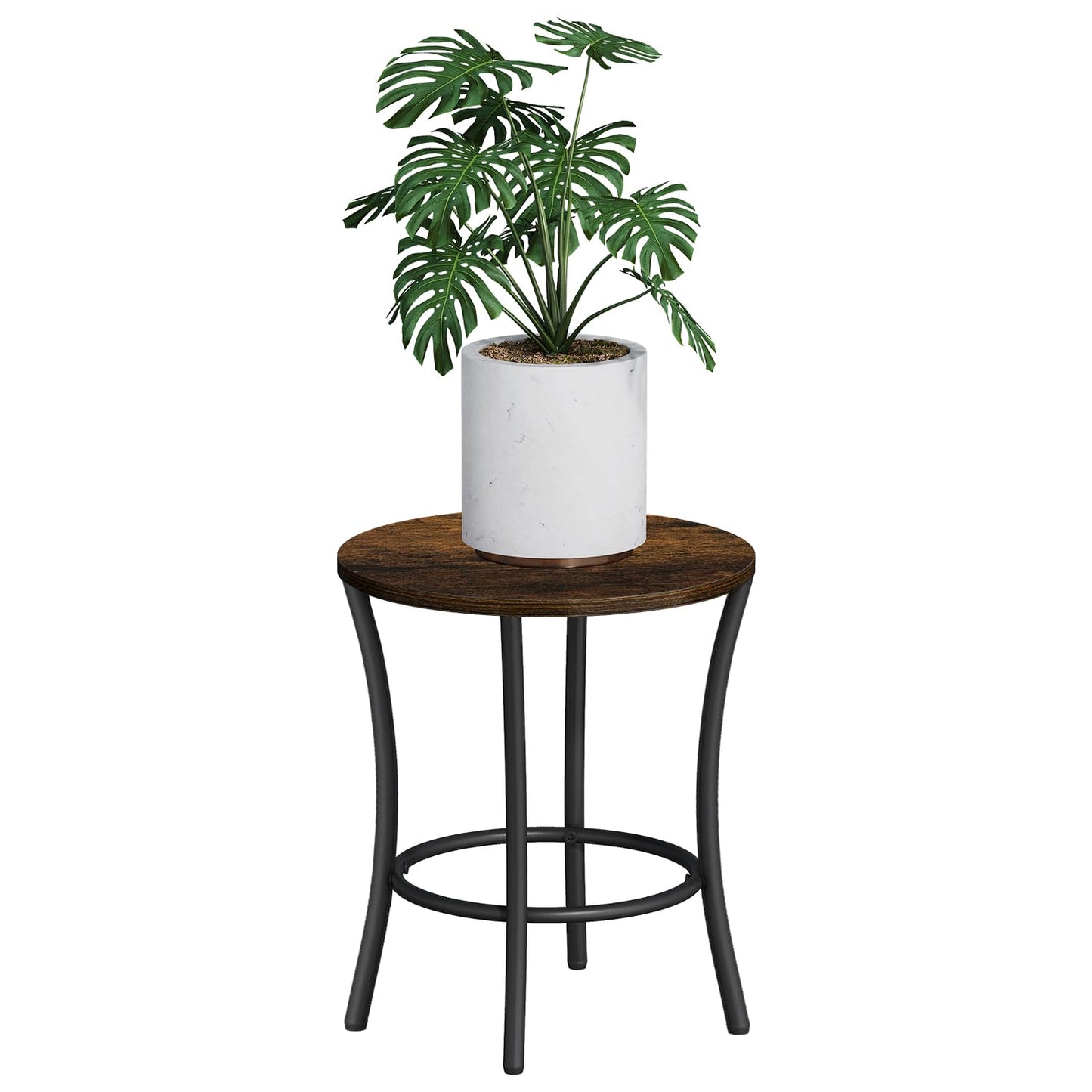 YINMIT Plant Stand Indoor, Round Plant Pots,Flower Pots for Indoor Plants, Adjustable Plant Shelf for Multiple Plant , Corner Plant Stand for Living Room Balcony Patio & Garden (Brown, Small)