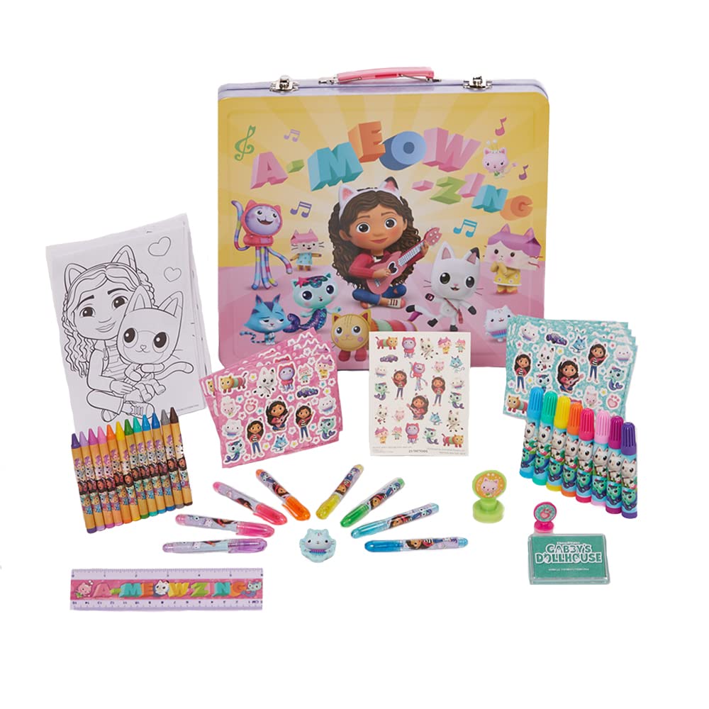 Innovative Designs Minecraft Kids Deluxe Activity Set with Carrying Tin, Coloring Sheets, Tattoos, Stickers, & Art Supplies