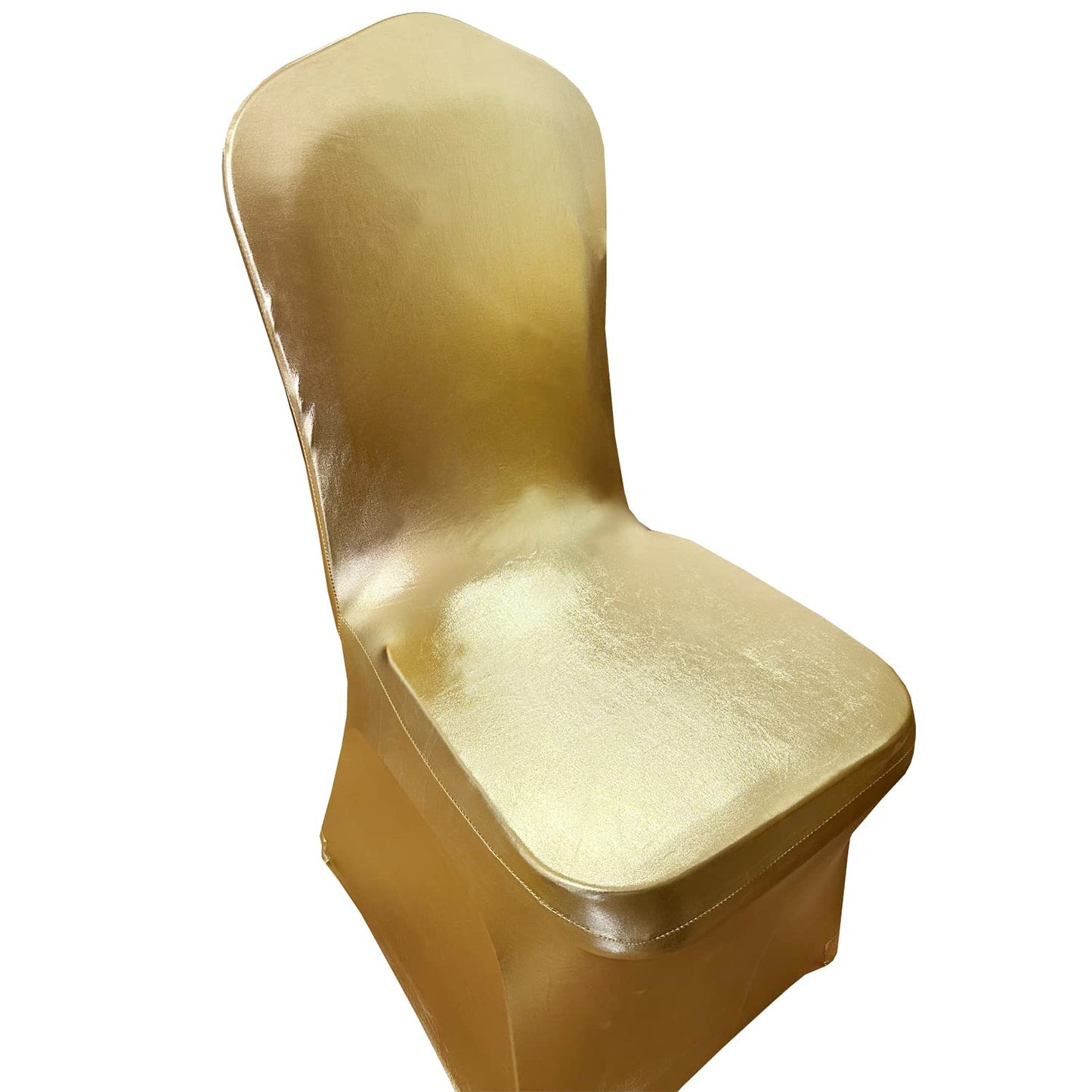 iEventStar Stretch Chair Cover Chair Slipcover Chair Decoration for Wedding Banquet Party (Shiny Gold)