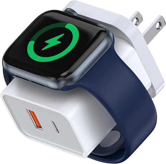 2025 Upgraded for Apple Watch Charger, 20W Dual Port USB C Wall Charger Plug Fast Charging Block for iPhone, Travel Charger Compatible with Apple Watch iPhone AirPods iPad