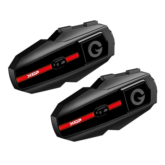 XGP Motorcycle Bluetooth Headset V5.2 with Music Sharing, 2-Way Motorcycle Helmet Bluetooth with IP67 Waterproof, Motorcycle Communication Systems with Hi-FI Speakers for ATV/Snowmobile/Ski, 2 Pack