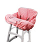 Shopping Cart Covers for Baby Girl, Cotton High Chair Cover, Machine Washable for Infant, Toddler (Pink)