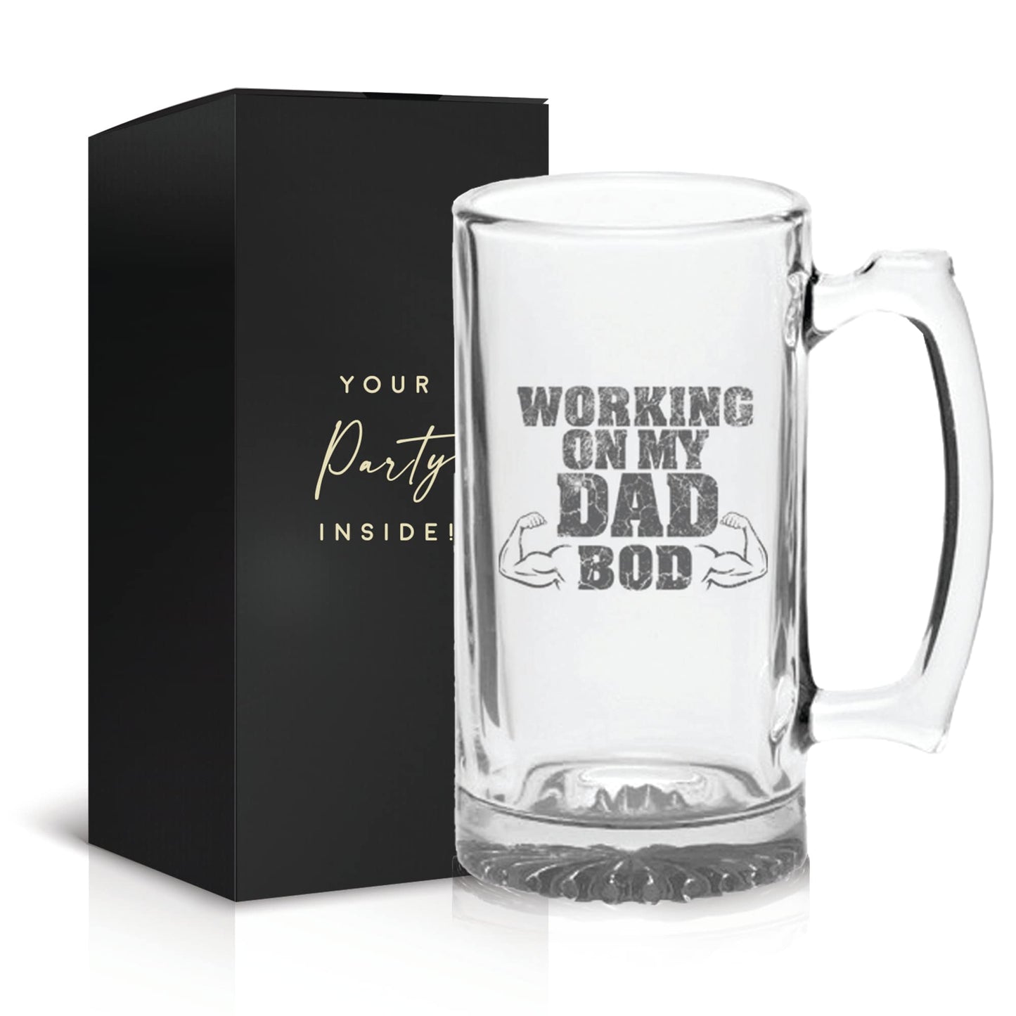 Your Dream Party Shop To Dad From the Reasons You Drink Beer Glass Mug 16 Oz - Funny Gifts for Dad, Birthday Gift for Dads, Novelty Drinkware for Papa, Humorous Glass for Fathers Day