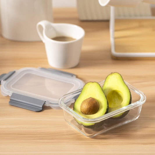 S SALIENT 24 Pieces Glass Food Storage Containers with Lids,Glass Meal Prep Containers Set with Locking Lid,Airtight Glass Lunch Container for Kitchen,BPA Free(12 Lids & 12 Containers)