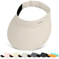 Sun Visor for Women Wide Brim Summer UPF50+ UV Protection Seamless Sun Hats Foldable Beach Cap