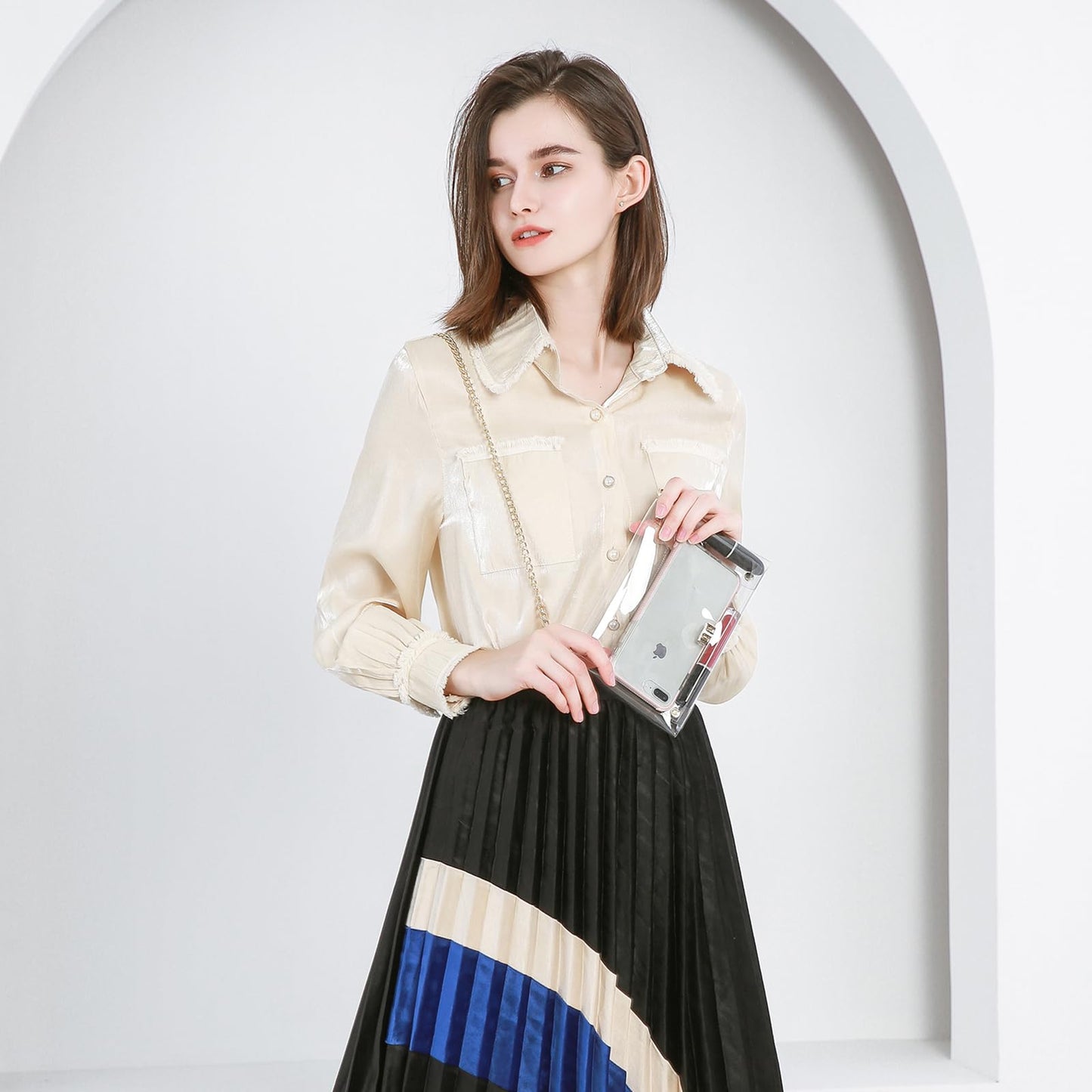 MOETYANG Clear Purse Stadium Approved for Women, Small Clear Crossbody Bag Fashion, Cute See Through Clutch Mini Shoulder Bag