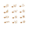 Daisy Small Flower Brooches Pin12 PCS Flower lapel pin for women Gold Silver Bow/Heart/Leaf/Butterfly Brooches Pins Dress Skirt Scarf Hat Pins Clothing Decoration Accessories