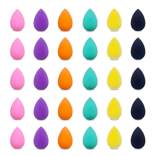 GFOUNS small mini beauty blender bulk makeup sponge for face : 30 pcs mulit-colored makeup sponges for foundation,blending (30 pcs)