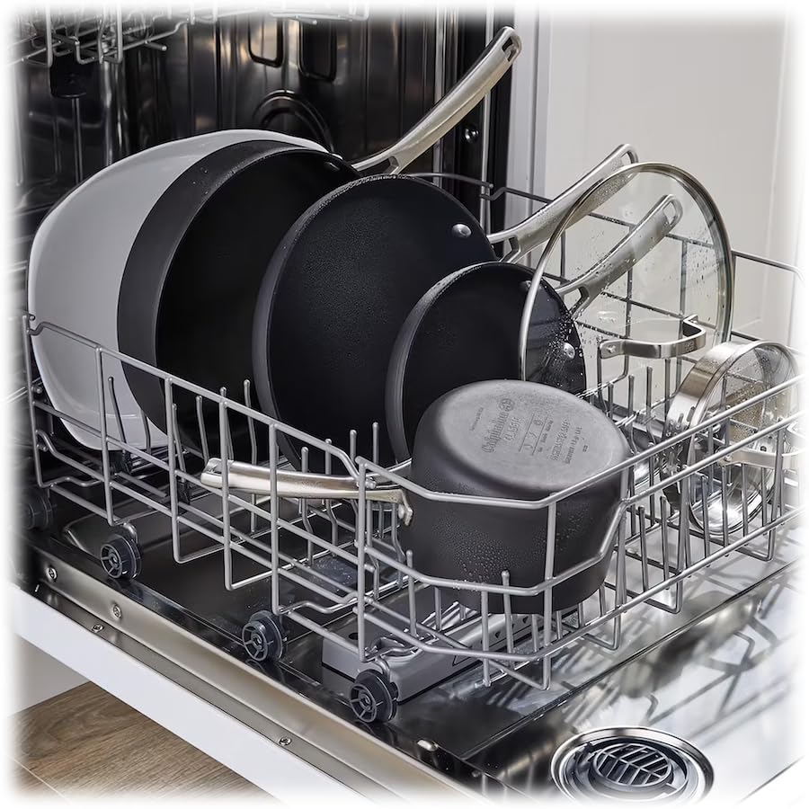 Calphalon Classic 14-Piece Hard-Anodized Dishwasher Safe Cookware Set with AquaShield Nonstick Technology