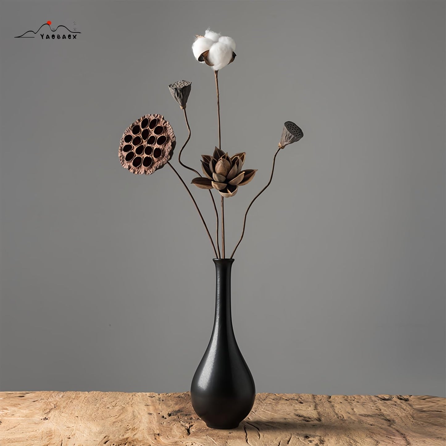 YAOBAOX 5004 Handmade Natural Dried Flowers Decor, for Modem Home Table Vase Decor, Farmhouse Party Floral for DIY Arrangement Props Gift Décor Ikebana (Flower Head and stem are Separate)