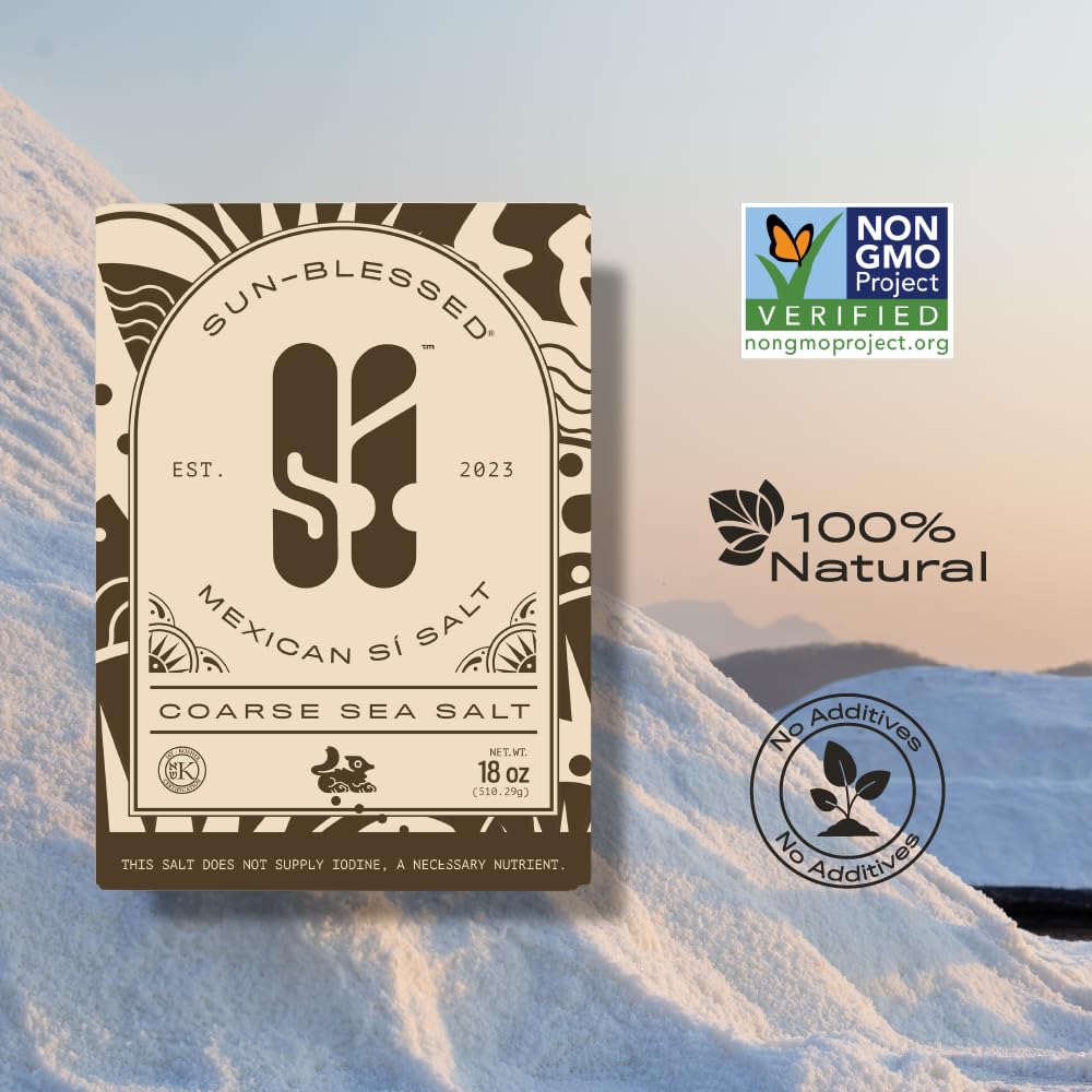 Sí Salt, Colima Sea Salt, Crystals, Kosher, Unrefined, Hand Harvested (18 oz, Coarse Sea Salt)