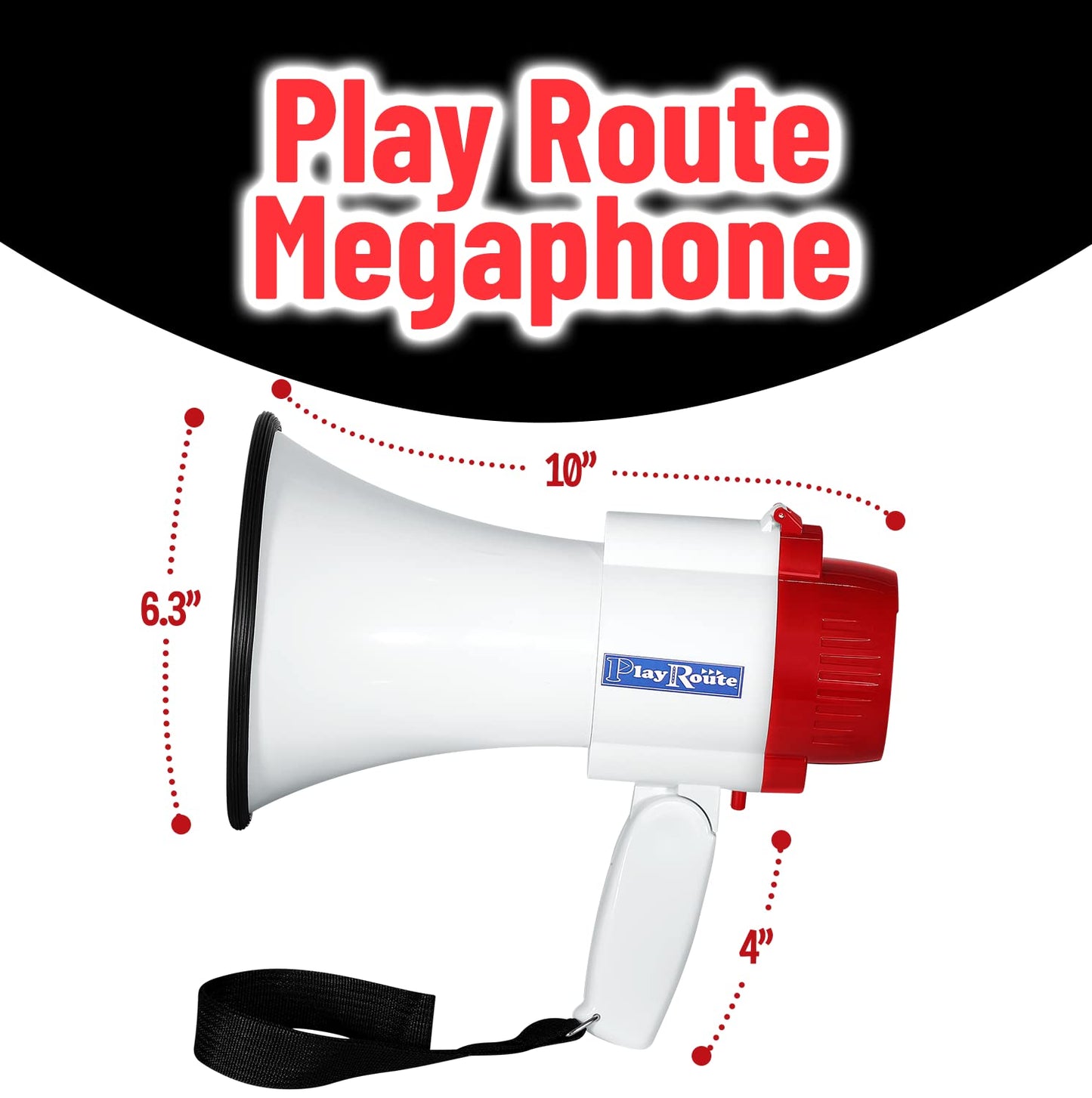 Megaphone Bullhorn | 30-Watt Bull Horn Speaker with Record & Play | Plus Voice Changer for Adults with Siren & Whistle | Blow Horn Loud Speaker with Bluetooth Connection