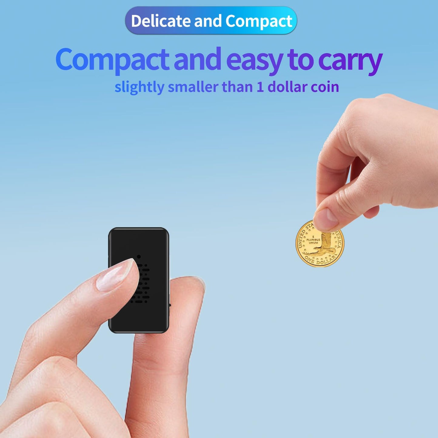 64GB Voice Recorder - Mini Voice Recorder, Long Standby, Portable, One-Touch Operation for Car, Conference, Presentation, Interviews