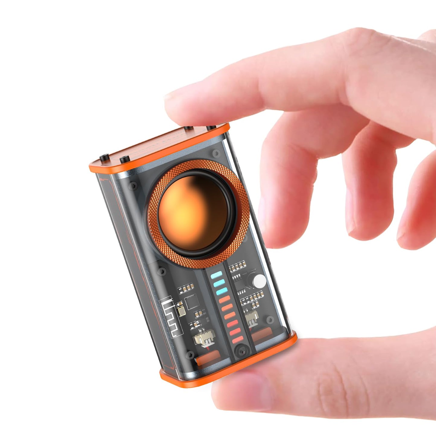 BSZHI Transparent Wireless Bluetooth Speaker Portable Mini Speaker with LED Colorful Lights Stereo Sound TWS Small Speakers for Office, Party Camping, Shower, Home, Travel