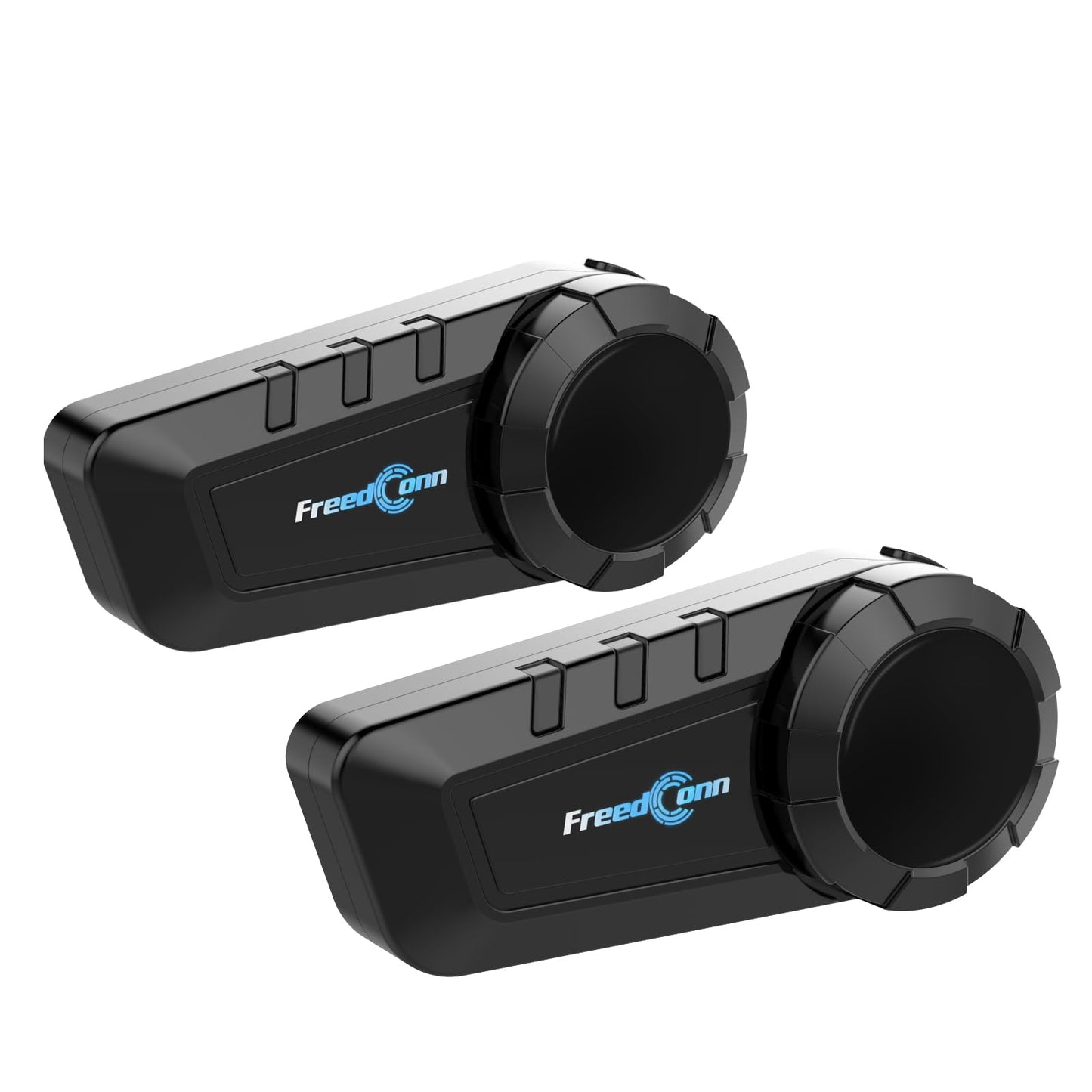 FreedConn KY PRO Motorcycle Helmet Bluetooth Headset, Motorcycle Communication Systems with CVC Noise Cancellation, Stereo Music, 6 Riders 0.75mi/1200m intercom, Dual Device Connection, IP65, 2 Pack