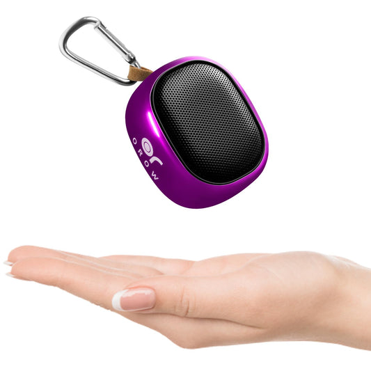 OR O R O W Small Bluetooth Speakers,Mini Portable Wireless Speaker,49-Foot Range,Enhanced Bass,Support TF Card,Bluetooth Speaker for iPhone,Travel,Hiking,Car,Gift (Purple)