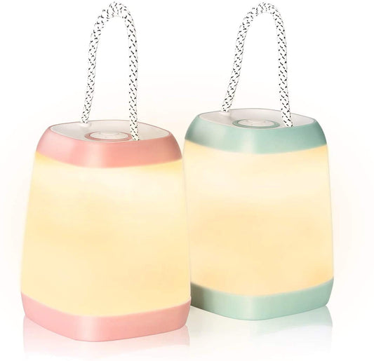 2 Pack LED Camping Light, Battery Powered LED Tent Lantern with 3 Modes, Portable Night Light for Camping, Hiking, Emergency, Backpacking, Indoor and Outdoor Use