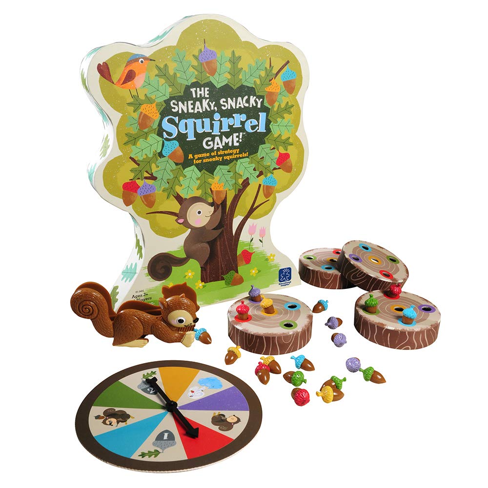 Educational Insights The Sneaky, Snacky Squirrel Game - Cute Preschool Board Games for Kids, Toddler Fine Motor Skills, Color Matching Kids Games and Fun Gifts for Girls & Boys Ages 3+
