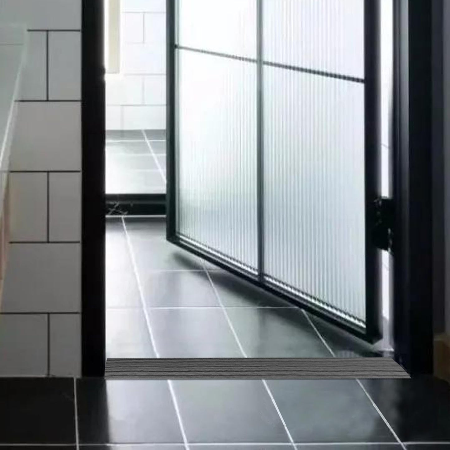 Vinyl Floor Transition Strip Self Adhesive 1.57"×10' Gray Wood Grain Floor Divider Strip Flooring Transition Strips for Laminate Flooring, Uneven Floors, Carpet, Tiles(10FT,1.57in,Gray Wood Grain)