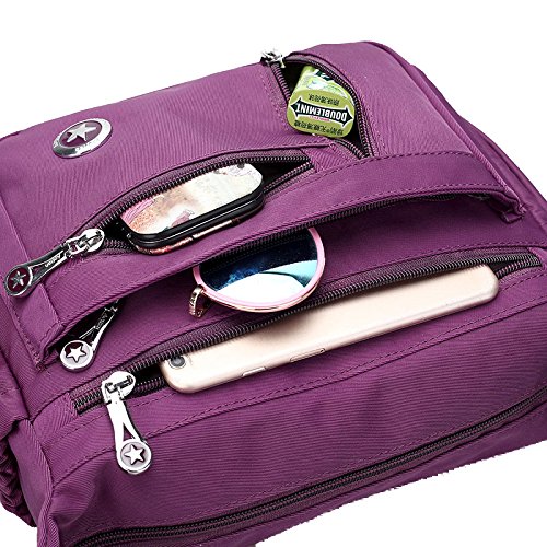 Fabuxry Purses and Shoulder Handbags for Women Crossbody Bag Messenger Bags (Black)