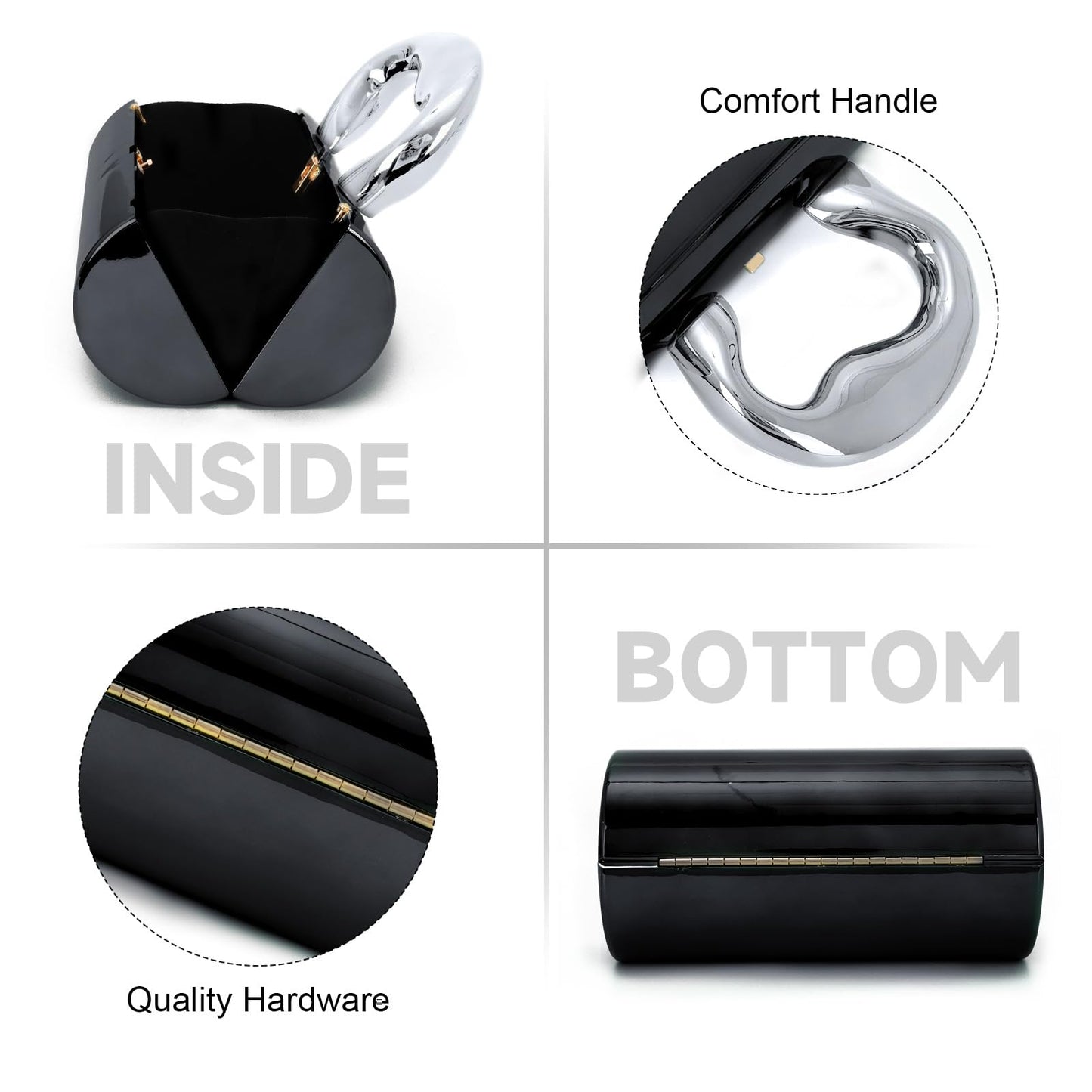 Oweisong Acrylic Handbag Tote for Women Gold Clutch Purse Top Handle Satchel Y2K Party Shoulder Bag with Top Handle 2025