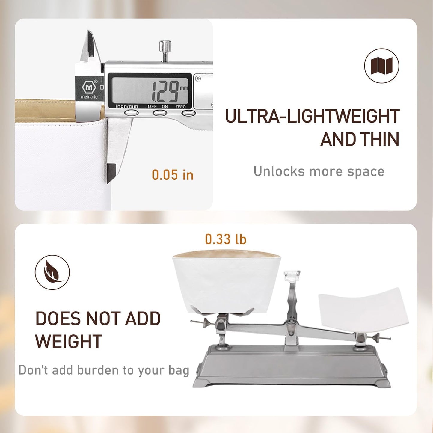 Doxo Upgraded longchamp Organizer Insert, Bag Organizer Insert for Long Champ Large and More, Ultra-light Waterproof DupontPaper le pliage Large Organizer, Keeps Tote Handbag Neat(White,L)