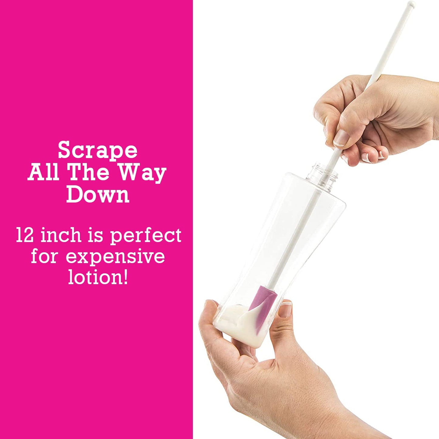 Spatty Daddy Spatula 4 Pack (6 and 12 Inch Blue/Pink) Shark Tank Mom Made Scrapes Last Drop From Makeup, Food Jars, Lotion, Beauty Makeup Product Gifts for Women, Grandma, Adult Stocking Stuffers