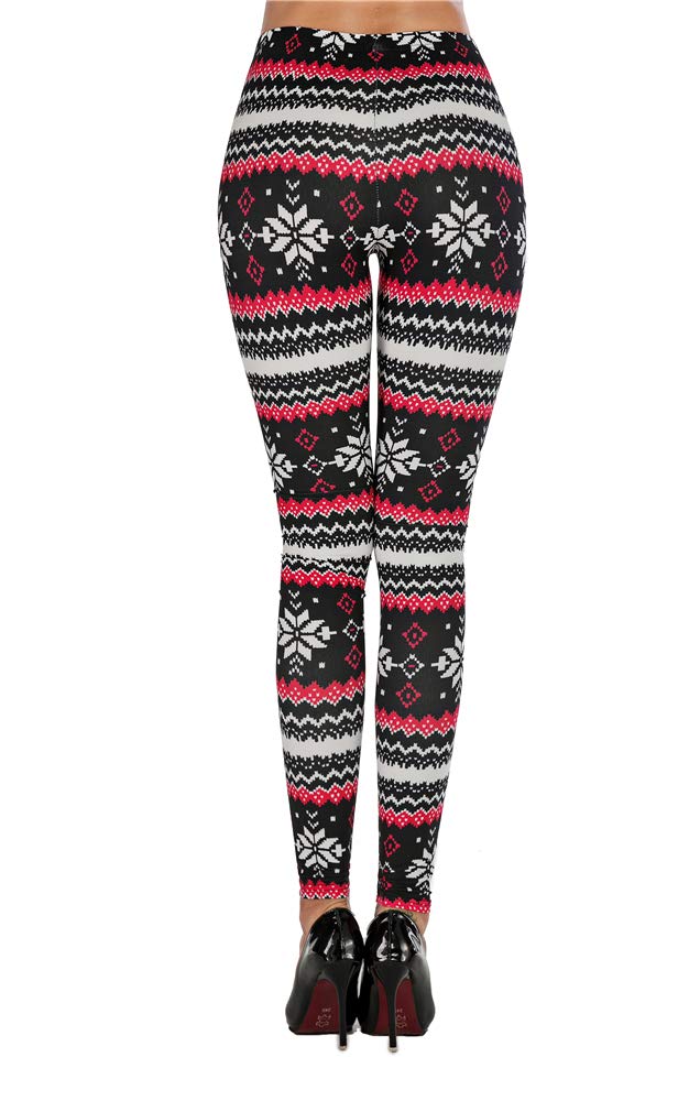 Seasonal Print Leggings Ankle Length Ethnic Tribal Leggings Tights for Women L