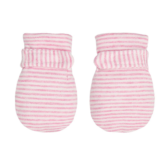 Newborn Baby No Scratch Mittens Stay On, 100% Cotton Breathable, Adjustable Infant Gloves for Baby Boys Girls Mittens