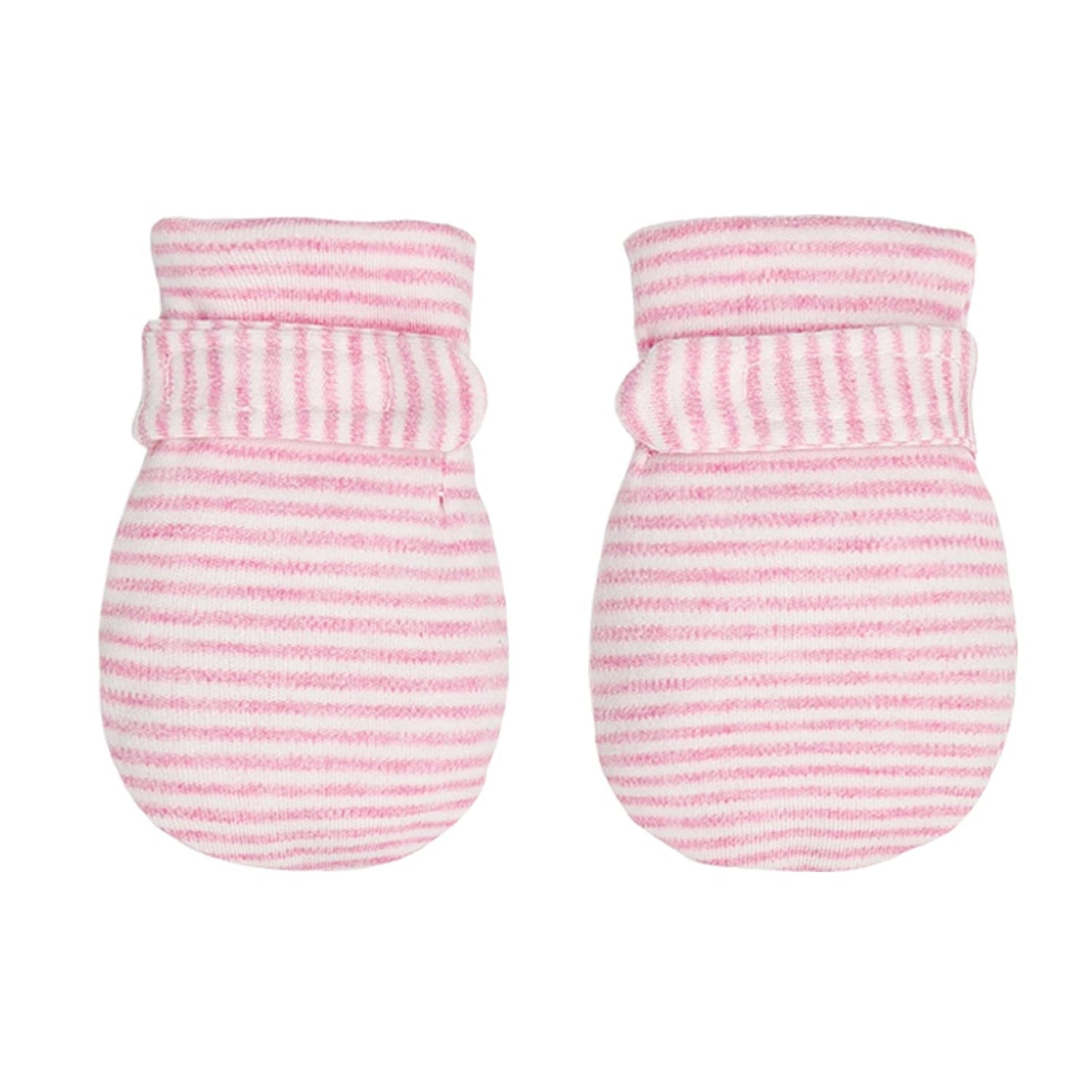 Newborn Baby No Scratch Mittens Stay On, 100% Cotton Breathable, Adjustable Infant Gloves for Baby Boys Girls Mittens