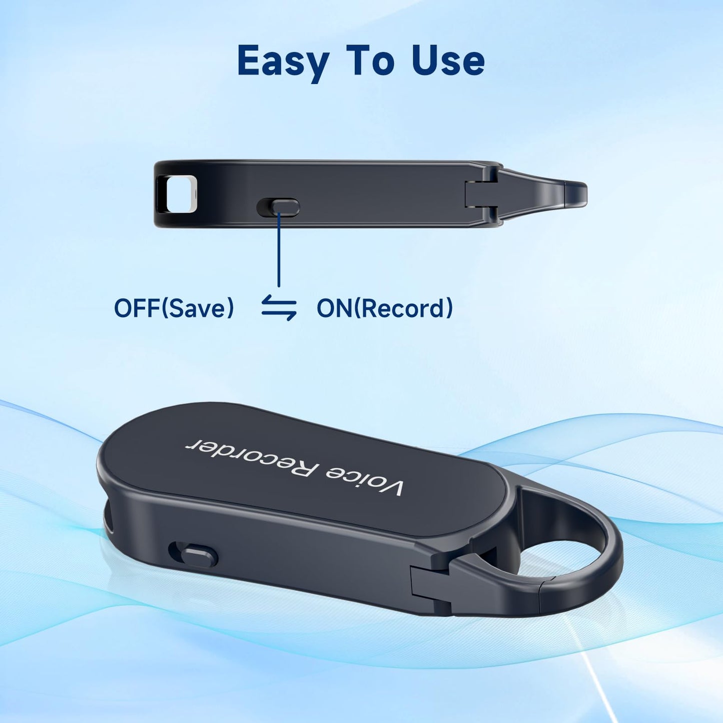 Howabo Professional Portable V56 Voice Recorder 128GB, Howabo New Upgraded Noise Reduction HiFi Pure Sound Quality, 1536Kbps Audio Activated Voice Recorder for Your Lectures Meetings Classes