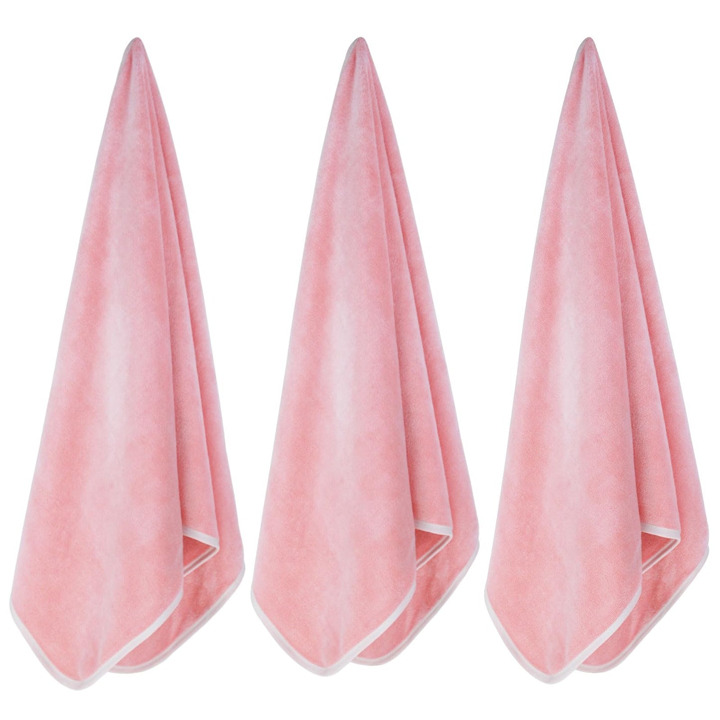 Microfiber Gym Towels Bigger Size Super Soft for Exercise Fitness, Sports, Workout, 380-GSM 15-Inch x 31-Inch Quick-Drying Towels (3 Pack, Grey+Blue+Navy Blue)