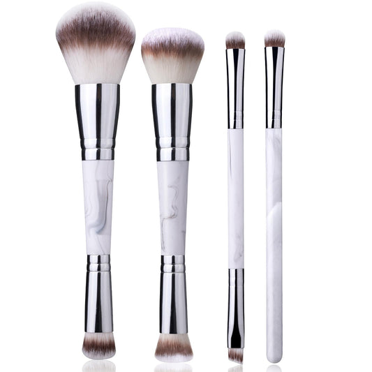 Double Ended Makeup Brush Two-In-One Makeup Brush for Creating a Gorgeous, Foundation Brush for Liquid Makeup Brochas Para Maquillaje Patrick Ta Blush Foundation Makeup Brush Blush Brush (Grey)