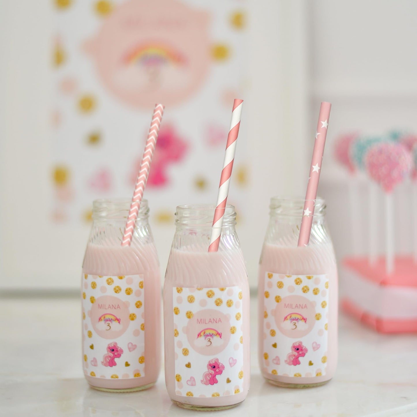 FsLvniu 200 Biodegradable Pink Paper Straws, Party Straws for Juice, Cocktail, Smoothies, Wedding, Birthday, Bridal/Baby Shower and Christmas Decorations Valentine's Day Holiday Celebrations