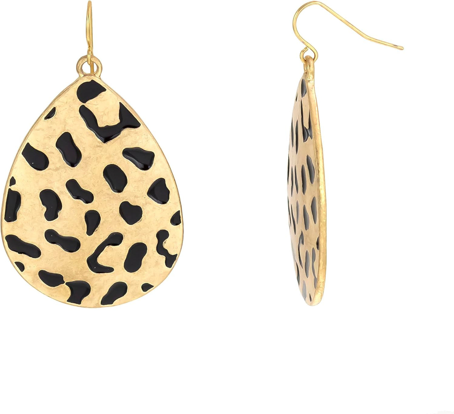 Leopard Gold Dangle Earrings for Women, Lightweight & Bold Leopard Design, Stylish Animal Print Drop Earrings