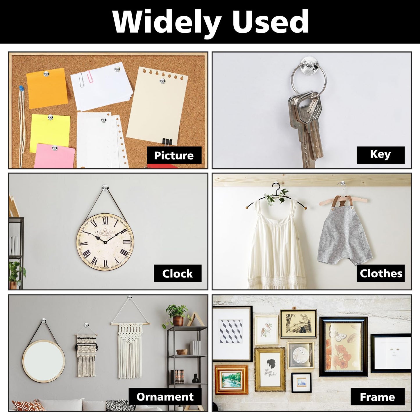 DANRONG 40PCS Double Headed Picture Hangers Nails for Hanging Pictures, Push Pins Wall Hooks,Thumb Tacks for Wall, Hangers Without Nails,Decor Tacks for Home Office Hanging Tapestry Frame(Silver)