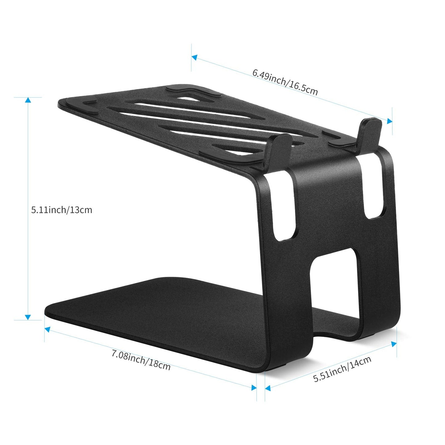 VAYDEER Desktop Speaker Stands with Vibration Absorption Pads, Metal Speaker Stands Pair Support Up to 40lbs,Bookshelf Speaker Stands for Better Audio Experience (7.09 x 5.51 x 5.12 inch)