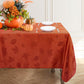Babenest Fall Tablecloth Rectangle 60x104 Inch, Autumn Maple Leaves Jacquard Wrinkle Resistant Table Cloth, Polyester Fabric Table Cover for Thanksgiving Harvest Party Dining Wedding (Burnt Orange)