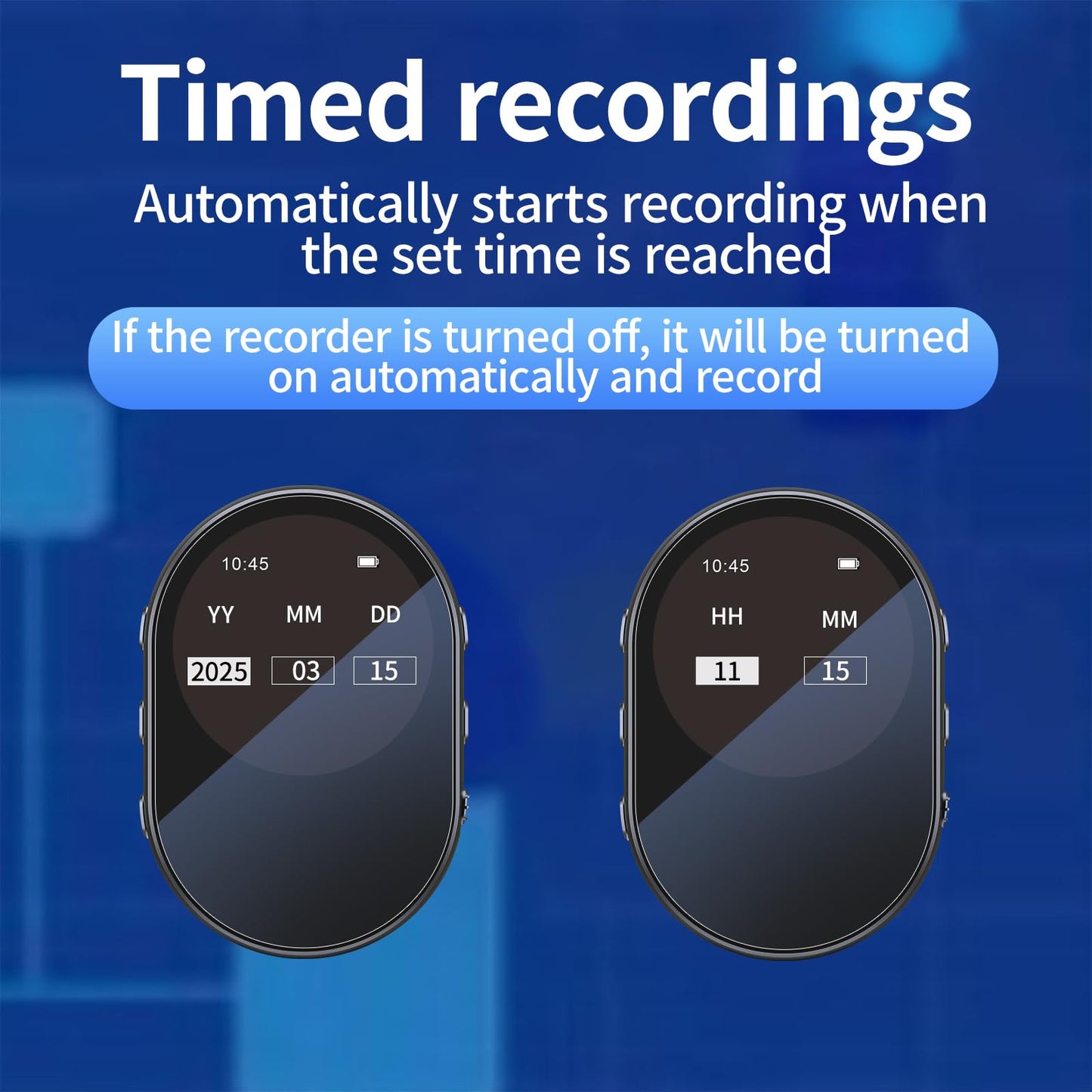 128GB AI Digital Voice Recorder with Playback,Voice Activated Audio Recorder,mini Recording Device,Timed Recording,Conference/Lecture/Classroom Learning,Portable Gifts,mini Tape Recorder,MP3 Player