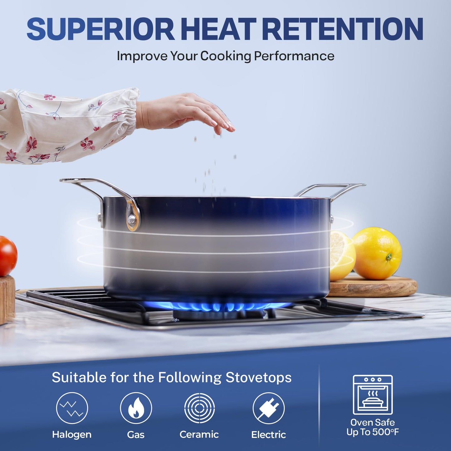 GRANITESTONE 20 Pc Kitchen Pots and Pans Set Non Stick Cookware Set, Kitchen Cookware Sets with Deep Frying Pan Set and Bakeware Set, Non Toxic PFOA PFOS Free, Oven and Dishwasher Safe