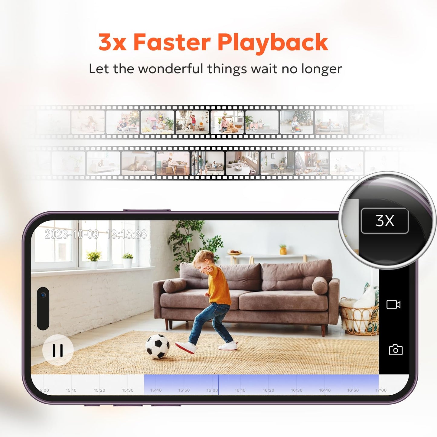 owltron Indoor Camera 2K, 360 Cameras for Home Security with Motion Detection, Baby Monitor with Phone App, 2.4G WiFi Pet Cam with Night Vision & 2-Way Audio