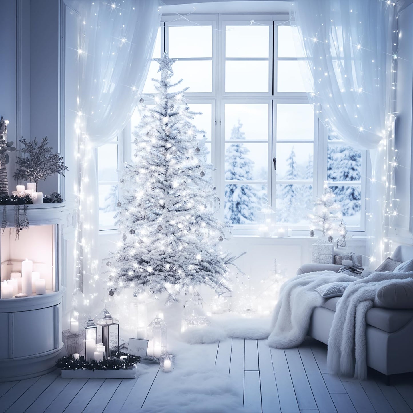 JMEXSUSS 66ft 200 LED White Christmas Lights Indoor Bedroom, Connectable White String Lights Outdoor Clear Wire, 8 Modes Twinkle String Lights Plug in for Room Tree Wedding Christmas Decoration