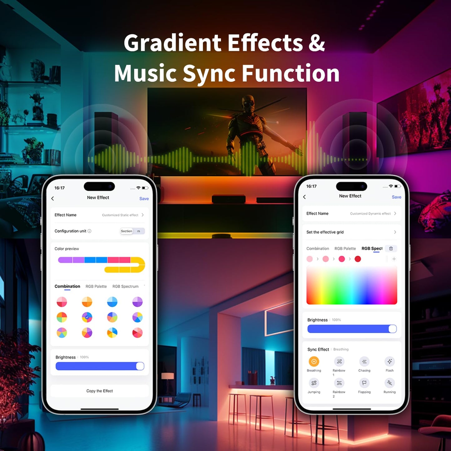 Aqara LED Strip T1,6.5 FT RGBIC Cuttable LED Strip Lights,16 Million Colors/Tunable White/Gradient Effects,Supports Apple Homekit,Alexa,Matter Over Bridge,Requires Zigbee 3.0 Hub